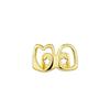 1/2pcs Gold Color Hollow Heart Tooth Grillz Rhinestone Dental Grills  Party Cosplay