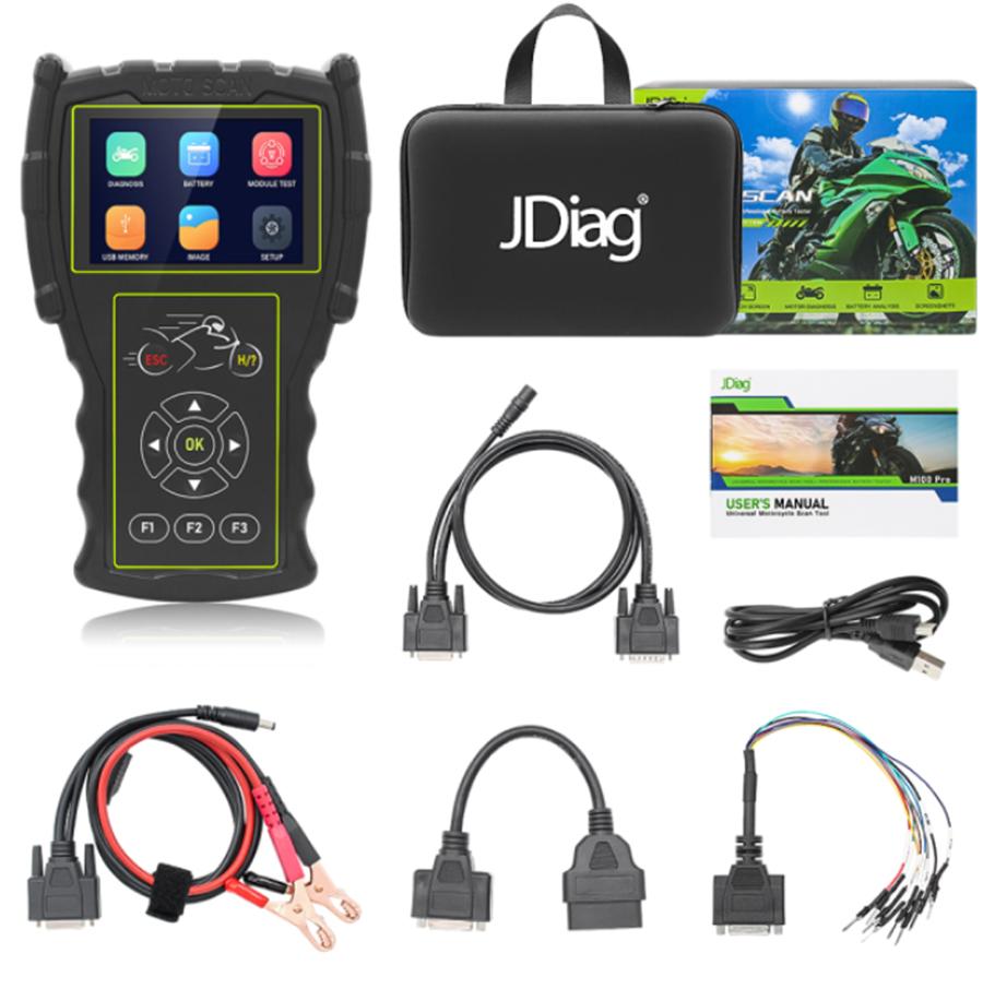 JDiag M100 PRO Мотоциклетный сканер Ручной диагностический инструмент для мотоциклов Помогает диагностировать неисправности и ускорить ремонт