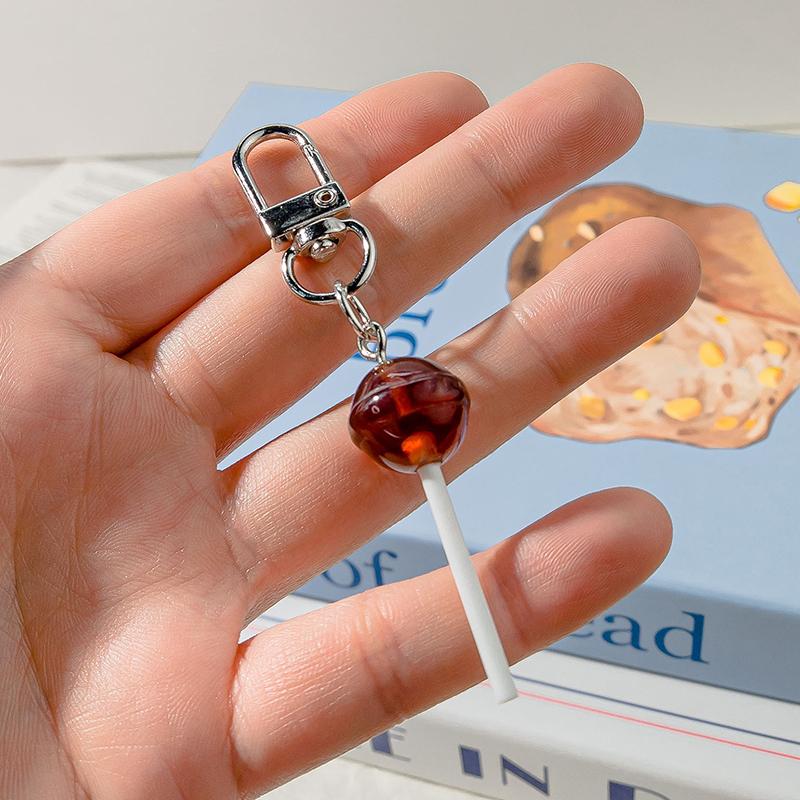 Милый брелок в виде леденца из смолы, мини 3D имитация еды, брелоки для ключей для женщин, девочек, подвеска для сумочки, DIY детские ювелирные изделия, подарки