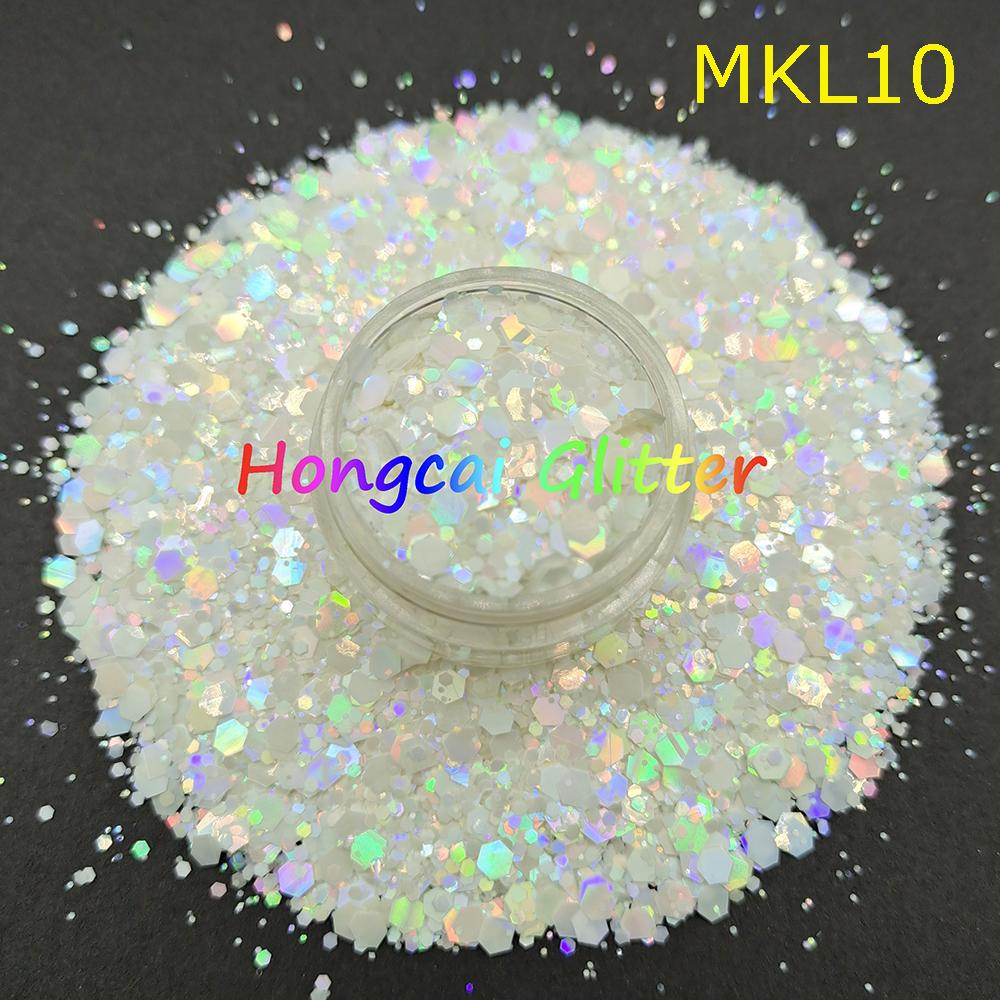 Bulk Holographic Macaroon Polyester Chunky Mixed Glitter for Epoxy Resin Crafts Tumblers Christmas Decorations