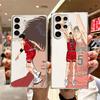 Slam Dunk Boy Anime For Samsung S23 S22 S21 Ultra S20 FE Pro Lite S10 S9 S8 Plus 5G Transparent Phone Case Cover