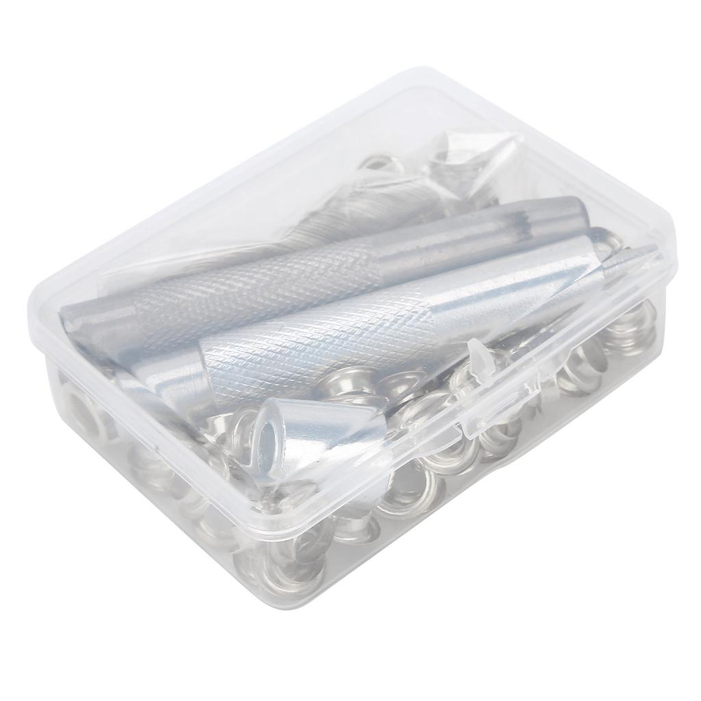 100 комплектов люверсов 0,3 дюйма с дыроколом, ящик для хранения инструментов для брезента одежды