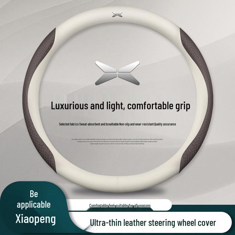 XPeng Steering Wheel Cover Genuine Leather for P7, P5, G3, G9, G3i - All-Season Protection