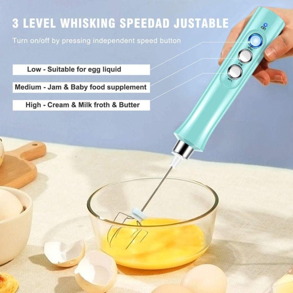 USB rechargeable Electric Milk Frother Quickly Egg Mixer Portable Drink Mixer Drink Shop