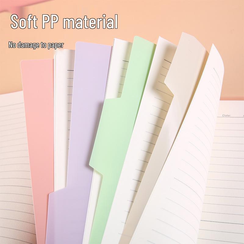 PP Plastic Index Page Dividers: A5 (20 Holes), B5 (26 Holes), A4 (30 Holes) - Color-Coded for Binder Classification