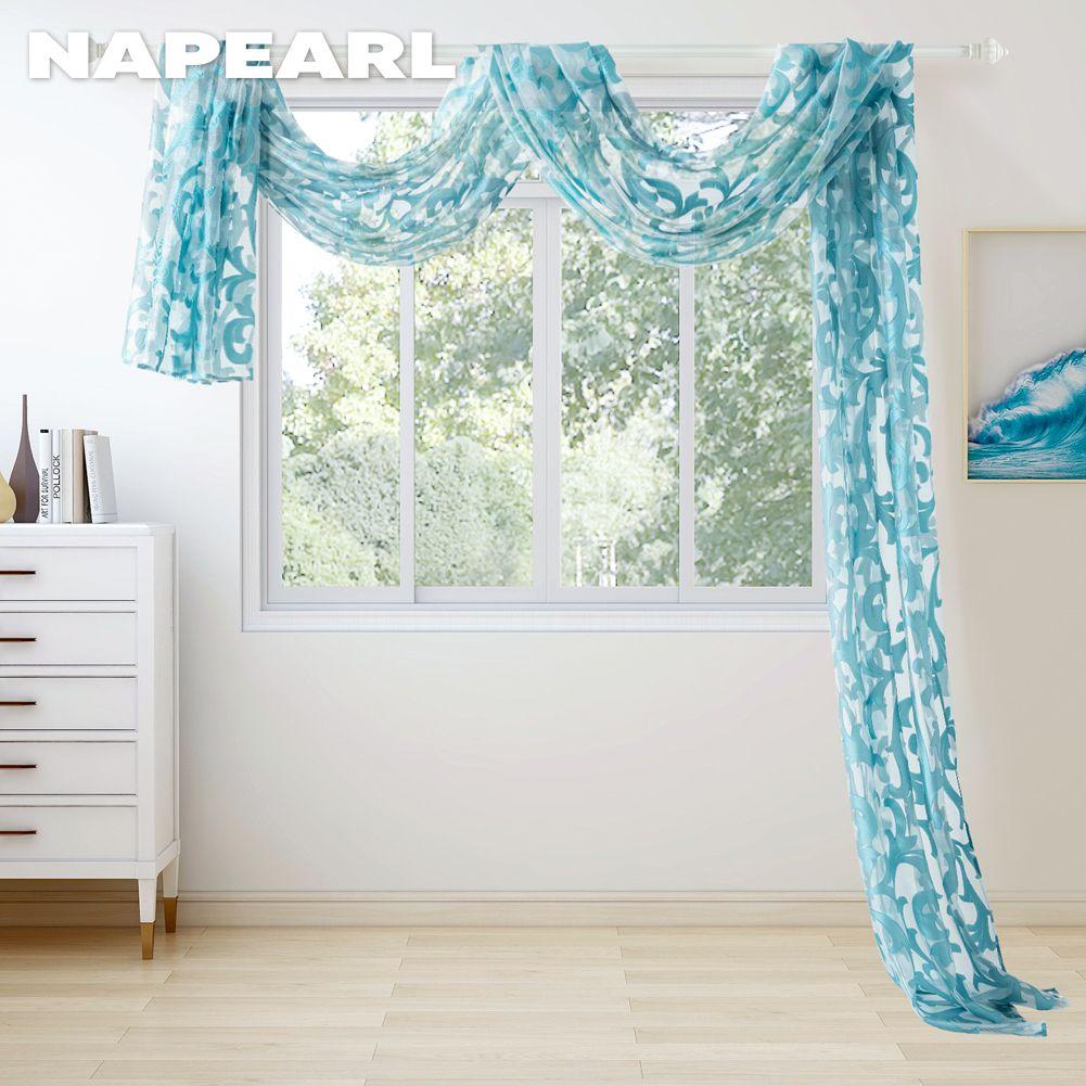 1 шт. NAPEARL жаккардовый романтический занавес на окно, дверь, тюль, занавеска с цветами, тюль, балдахин для дома, свадебная арка, декор, домашний декор