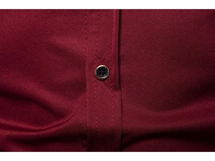 Мужская рубашка с вышивкой и длинным рукавом, европейский размер, воротник Генри