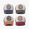 Unisex Retro Washed Letters Motor Print Baseball Cap Adjustable Sun Hat Spring Summer Outdoor Sun Protection