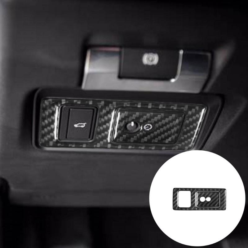 Car Air Conditioning Vent Armrest Cup Holder Stop Panel For Land Rover Discovery Sport 2015- Carbon Fiber Sticker