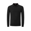 Spring and Autumn Men's Autumn Lapel Bottom Polo Shirt Solid Color Cotton