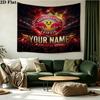 Custom Name RB Leipzig Printed Tapestry – Wall Hanging for Bedrooms, Dorms, and Home Decor