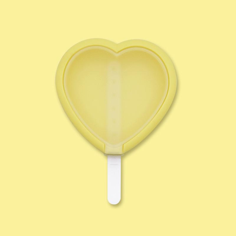 Силиконовая форма для изготовления мороженого с полипропиленовой крышкой и наклейками, создатель мороженого с прекрасным сердцем