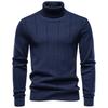 Mens Warm Thick Knit Sweater High Turtleneck Slim Fit Long Sleeve Fall Winter 2026