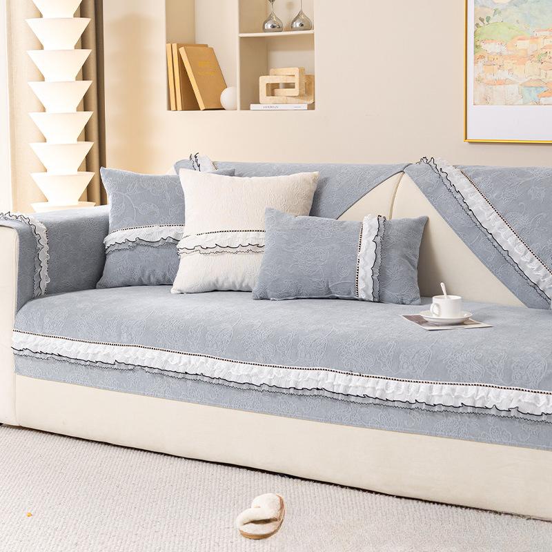Chenille French Sofa Cushion Four Seasons Universal Non-Slip Seat Cushions Light Luxury Sofa Cover Cover Cloth