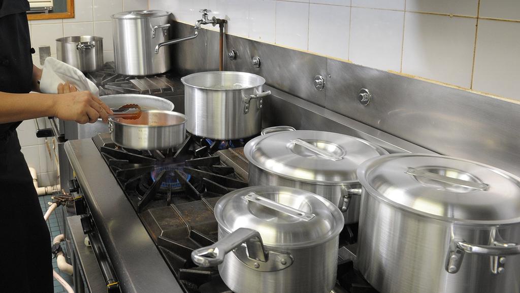 EBM Aluminum Professional Chef Deep One Hand Pot 24cm (with Scale)