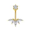Elegant Crystal Ball Belly Button Rings Copper Shiny Body Jewelry New Gem Navel Piercing  Men