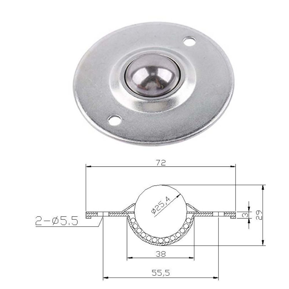 CY-B Ball Caster Steel Pulley Casters Hardware Eye Round Wheel Furniture