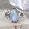 Кольцо из стерлингового серебра с натуральным лунным камнем 10*14 мм, овальный крупный камень, винтажная изящная ювелирия для женщин и мужчин
