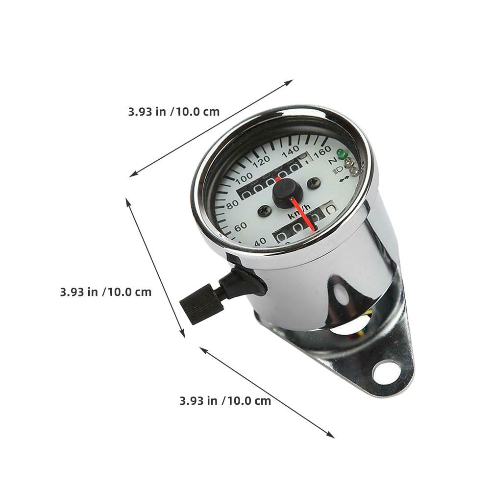 Retro LED Motorcycle Odometer Digital Dashboard Gauge with Dual Trip Meter Indicator Light Clear Display for Motorbike