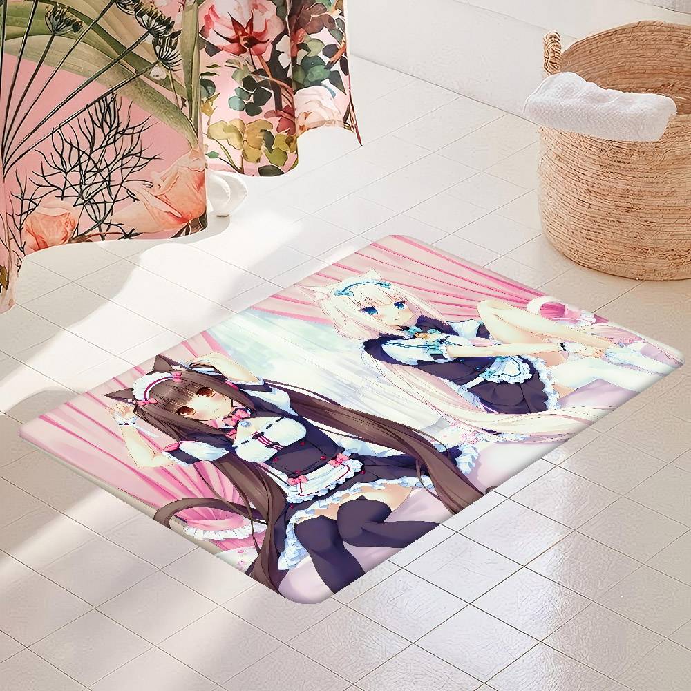 Nekopara Anime Room Mats Retro Multiple Choice Living Room Kitchen Rug Non-Slip Welcome Rug