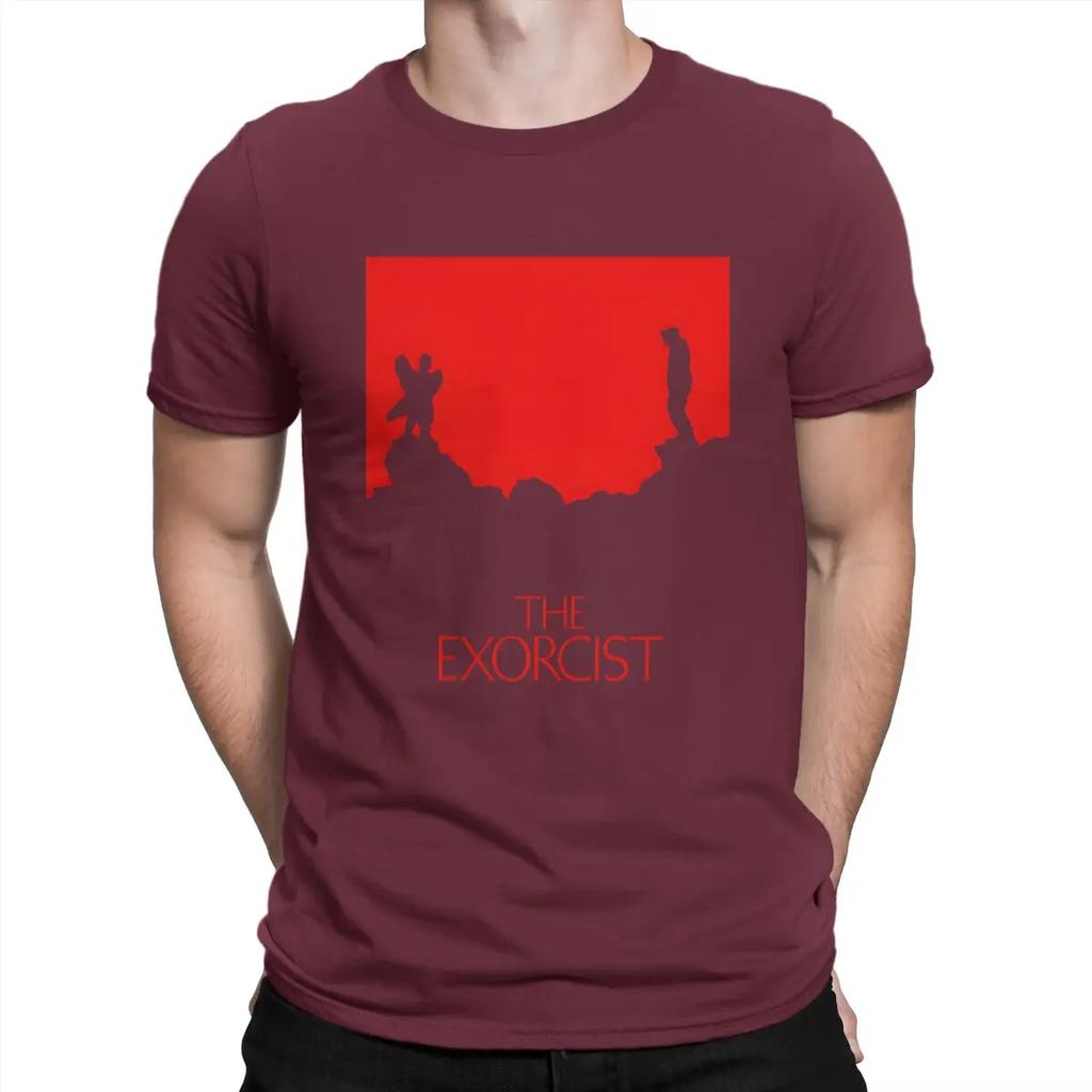 Back T Shirt Men 100% Cotton Humorous T-Shirts Round Collar T-The Exorcist Tees Short Sleeve Clothes Gift Idea