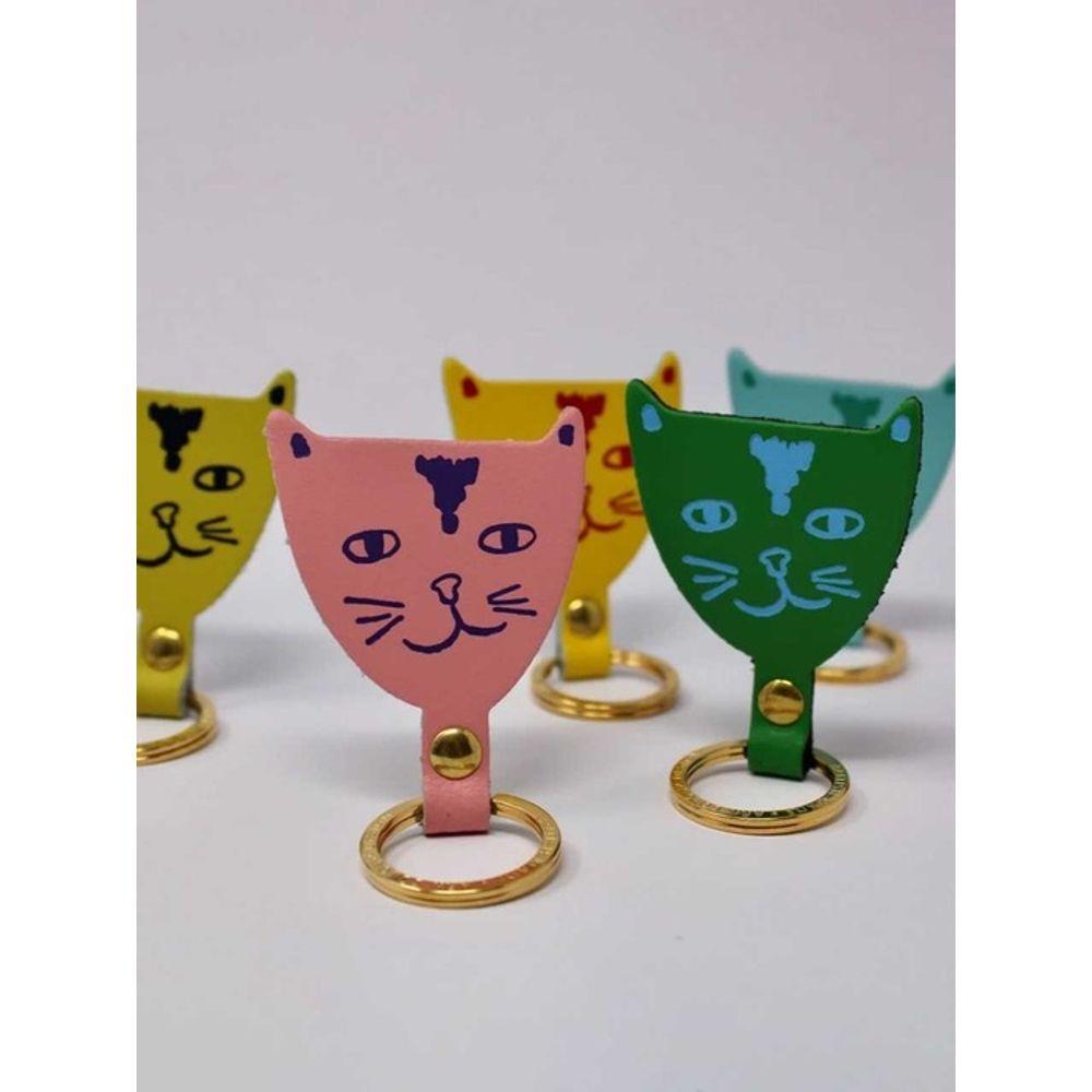 ARK COLOUR DESIGN [ARK COLOUR DESIGN] Cat Head Key Fob_Pale Pink