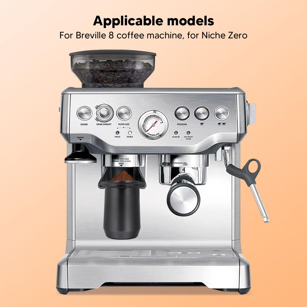 54mm Coffee Powder Feeder Coffee Powder Cup Compact Size Lightweight Aluminum Alloy Easy Cleaning Anti Flying for Home