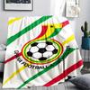 1Pc Ghana football Print Flannel Blanket High Quality Warm Comfortable Cover for All Seasons Perfect for Gifts Home Decor