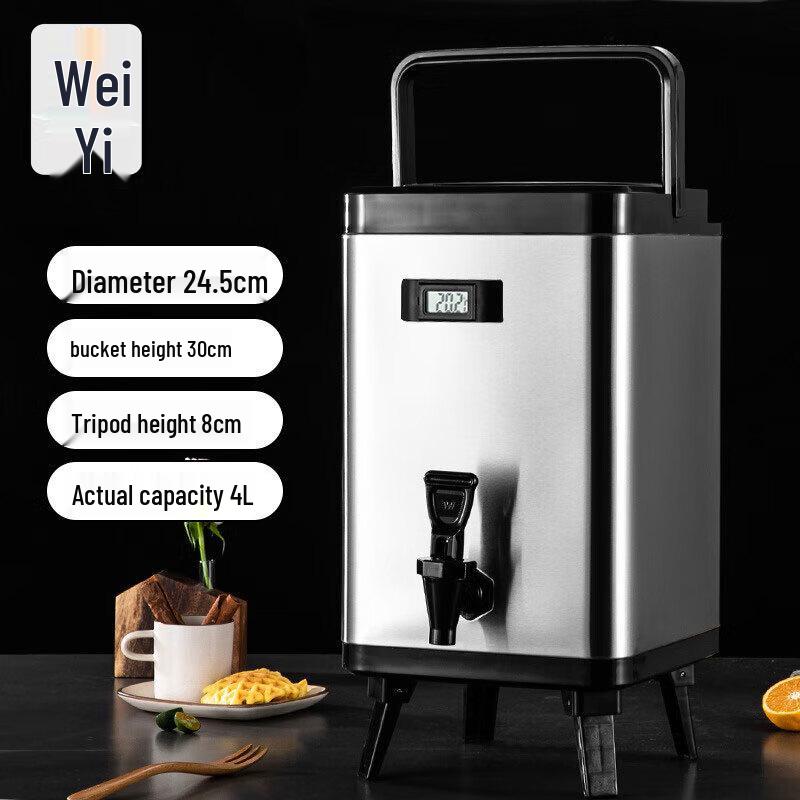 Wei Yi Commercial 304 Stainless Steel Insulated Beverage Dispenser with Temperature Gauge