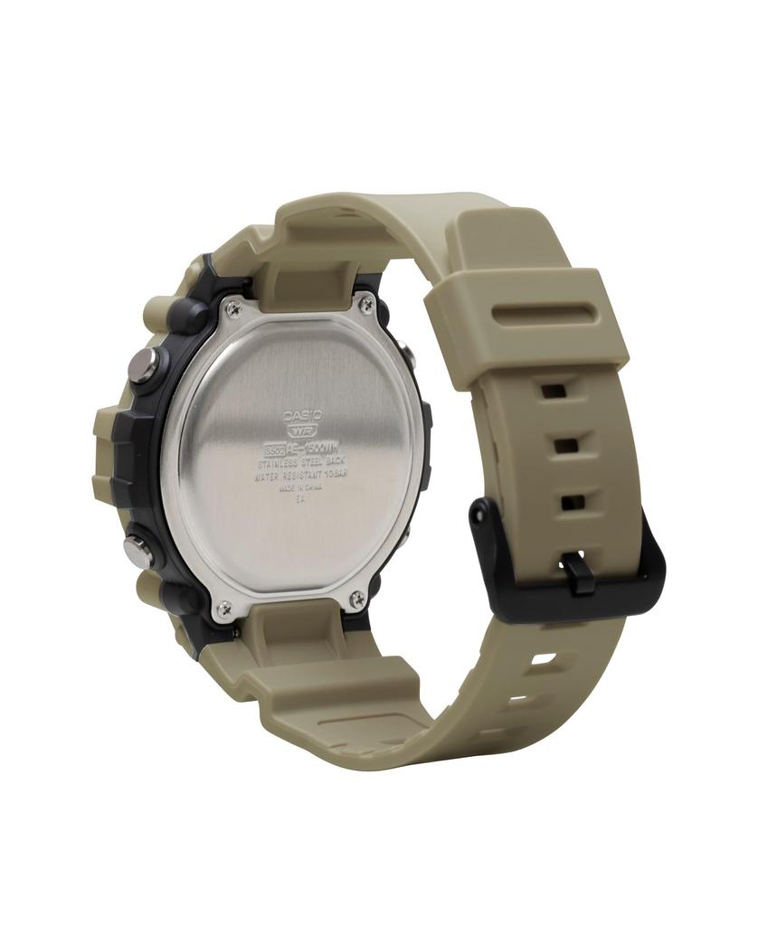 Casio Illuminator Серия AE1500WH 10 лет светодиодной подсветки 5 будильников 1/100 секунды секундомер Мужские цифровые часы, Белый, Стандартный, Хронограф,