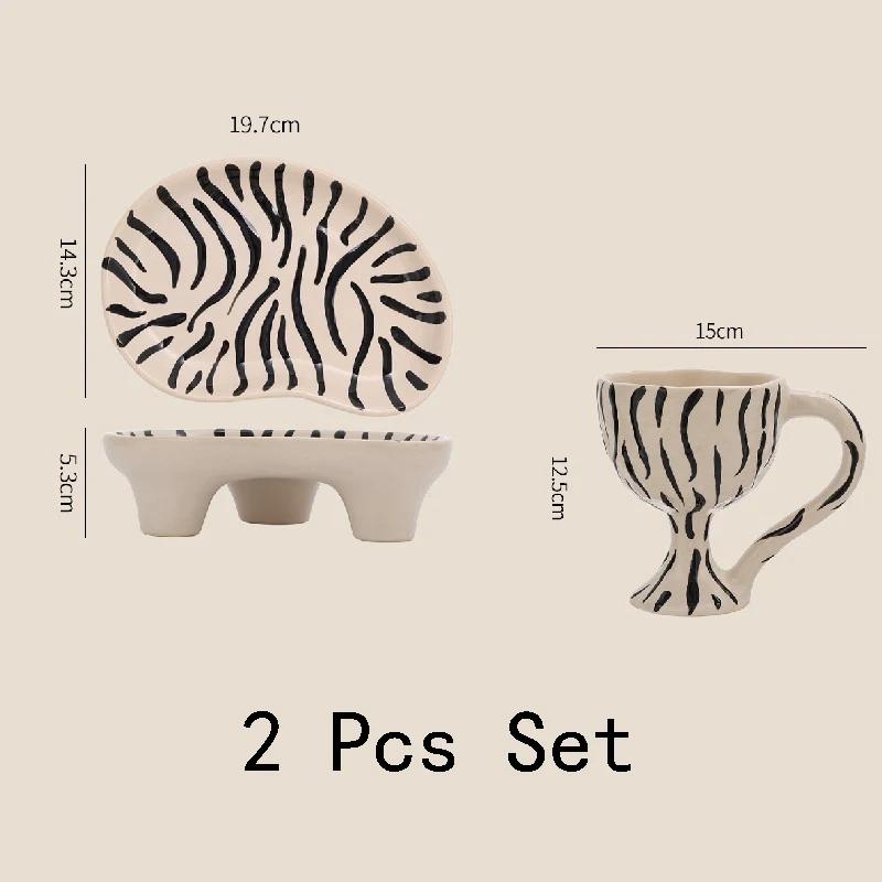 Ретро-стиль Необычная керамическая кружка Творческий Послеобеденный чай Закуски Кофейные чашки Изысканный завтрак Молочная чашка Бытовая посуда
