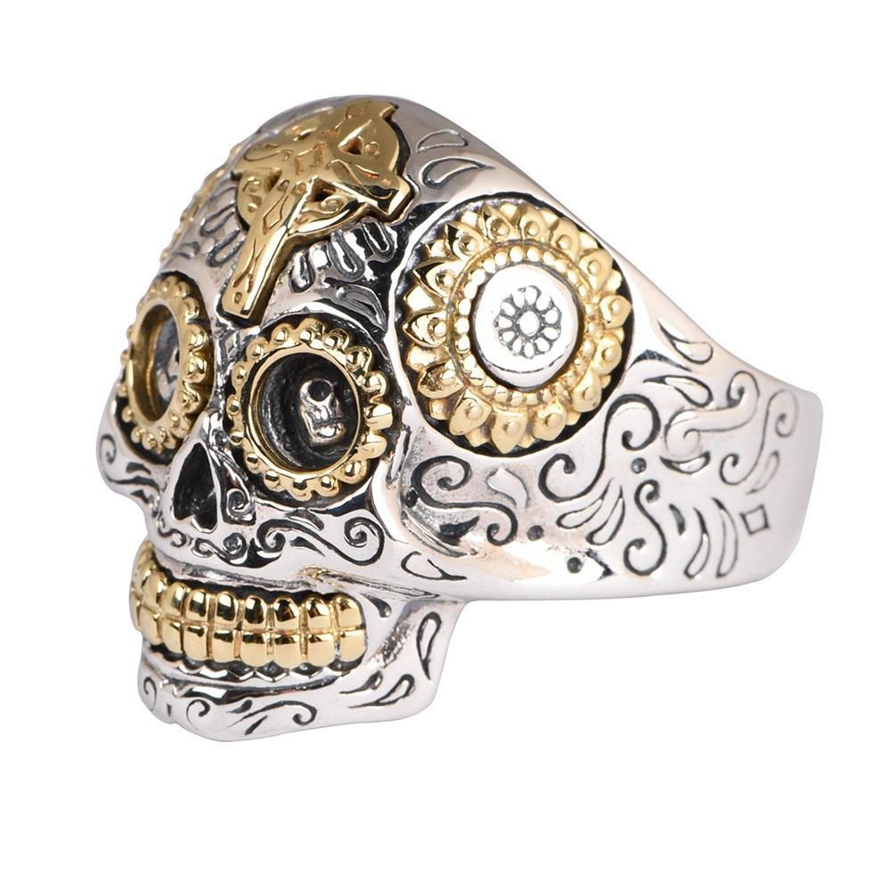 Кольцо Dark Series Retro Skull Five-Claw Ring - крутой аксессуар в стиле хип-хоп и уличный стиль