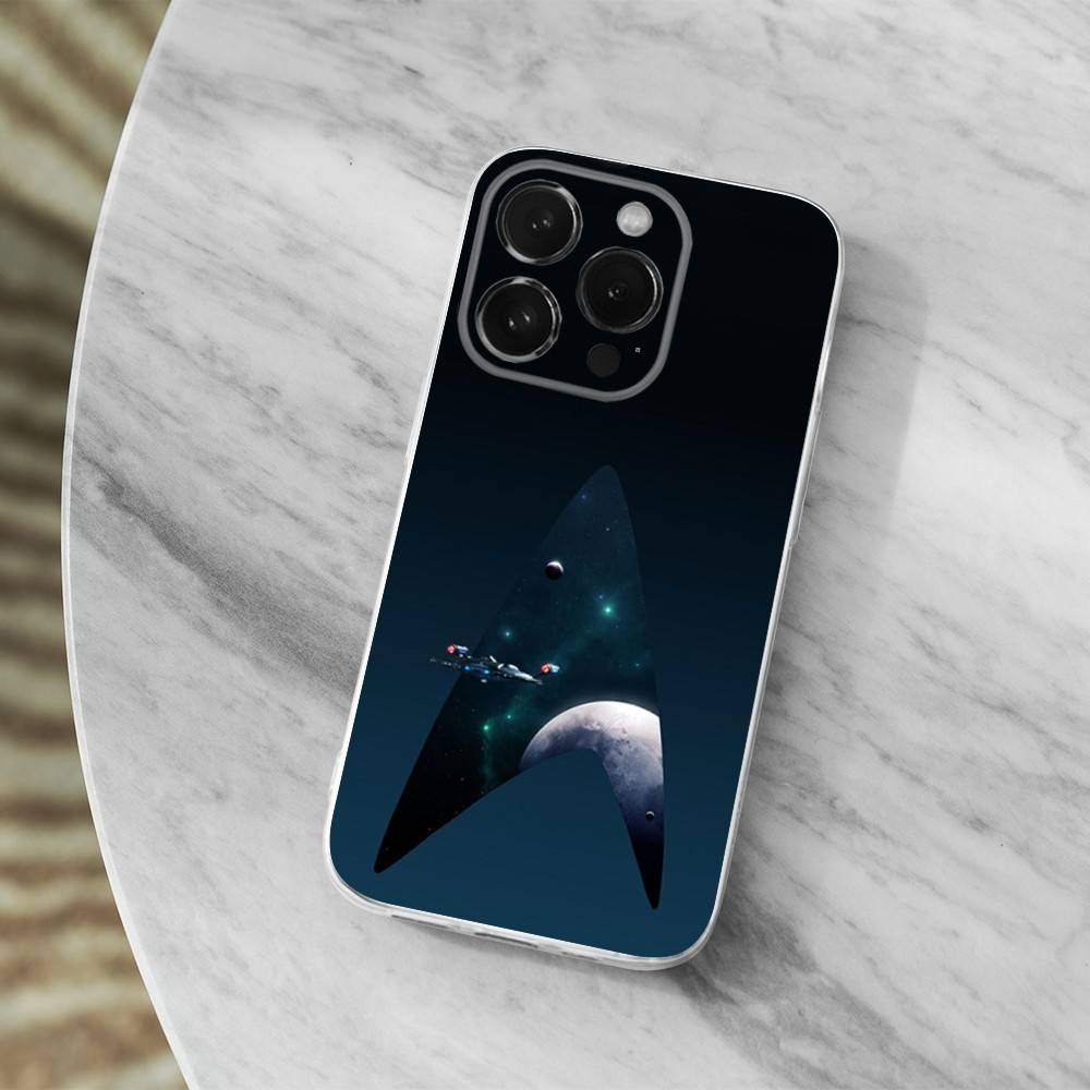 S-Star T-Trek Ships Art Phone Case For iPhone 16,15,14,13,12,11 Pro,Max,Plus,X,XS,XR,SE,Mini Transparent Soft Cover
