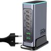 Компактное 8-портовое USB C зарядное устройство мощностью 660 Вт для эффективной зарядки смартфонов, ноутбуков и планшетов. Универсальная совместимость
