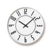 Wall Clock Analog Eki Clock Aluminum White Eki Clock WH Lemnos TIL16-01 Diameter 25.6cm