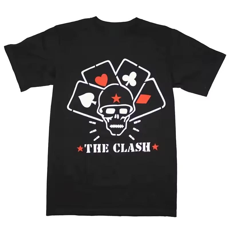 Группа The Clash - London Calling - Гитарный чехол гитариста Rock Band Уличная футболка с коротким рукавом Подходит как для мужчин, так и для женщин