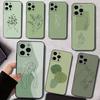 Линейный персонаж зеленый Чехол для телефона Силиконовый Мягкий Для IPhone 17 16 15 14 13 12 11 X XR Plus Pro Max Plus