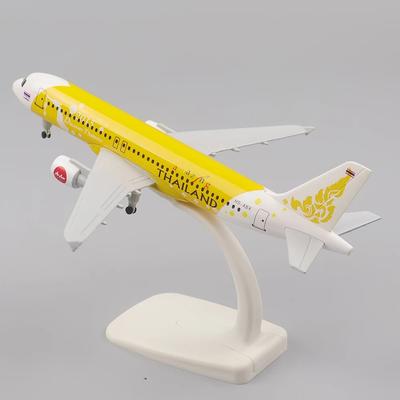 20 см Модель самолета-реплика A320 Thai Airlines Желтый металлический самолет с шасси для детей Сувенирная модель самолета