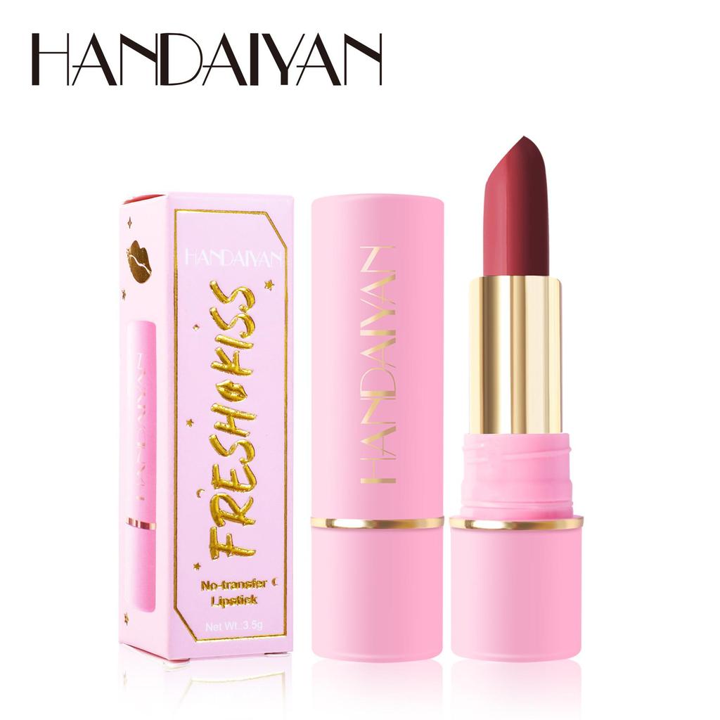 New Girl Pink Lipstick Non-stick Cup Matte Lipstick Matte Velvet Lipstick Durable Waterproof and Sweat-proof Non-smudged Lipstick