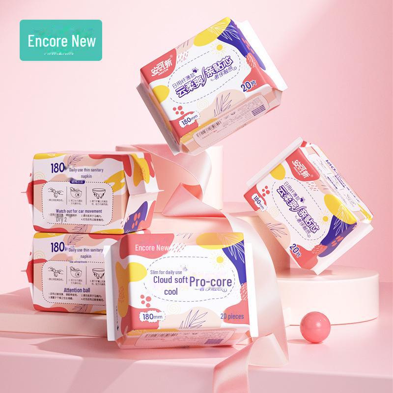 Дышащие гигиенические прокладки Encore Night Use - мягкий шелк, тонкие, сладкий сон, классическая серия, большое количество по договоренности.