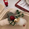 1/2 шт. Элегантные рождественские плюшевые заколки-крабы с бантом и кисточкой для волос для женщин - Праздники, Рождество, Подарки на День благодарения