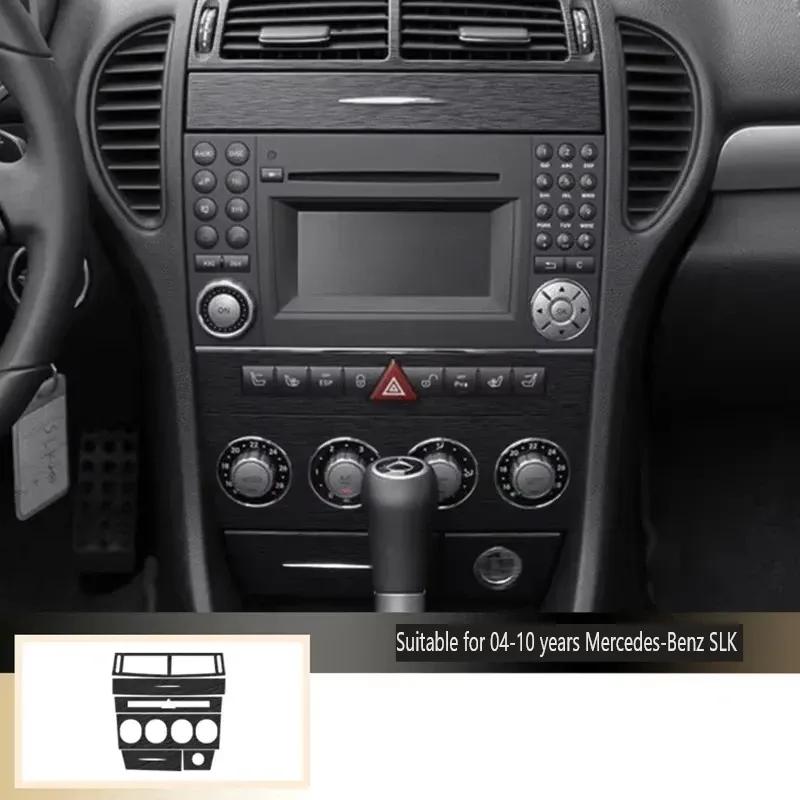 For Benz Mercedes SLK 2004-2010 Carbon Fiber AT Automatic Gear Car Interior Sticker Central Control Multimedia Gear Air Panel