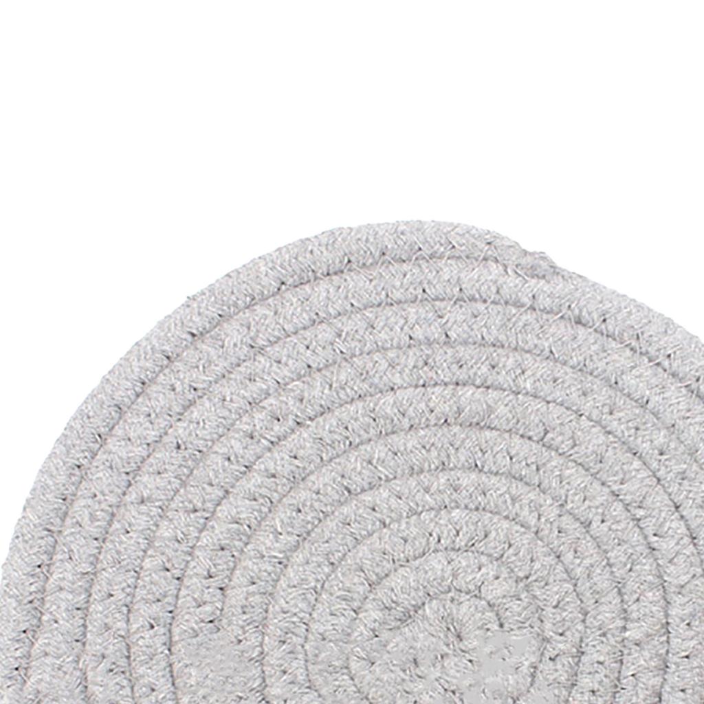 Cup Mat Pad Round Woven Cotton Thread Handmade 4.3in Insulation Thick Versatile Drink Coaster for