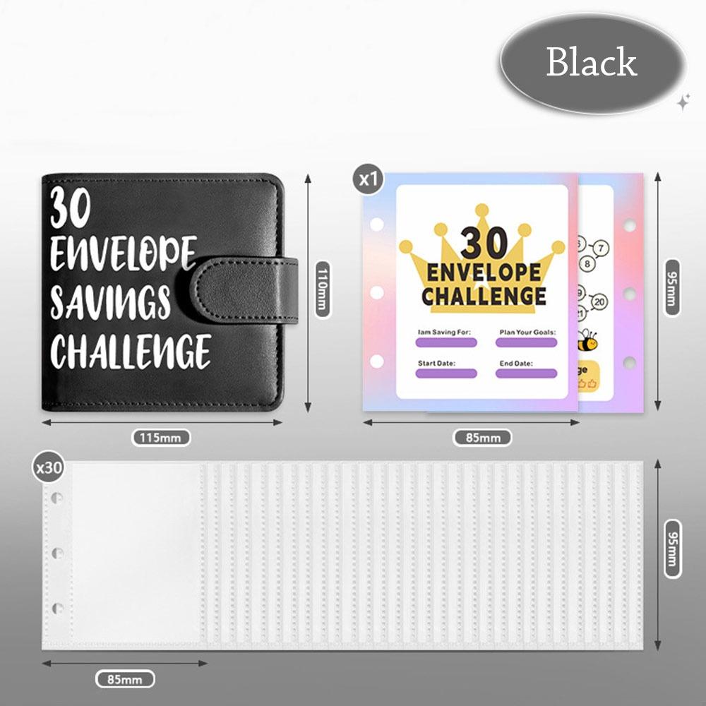 Large Capacity 30 Envelopes Money Saving Challeng PU Savings Challenges Book  Couples