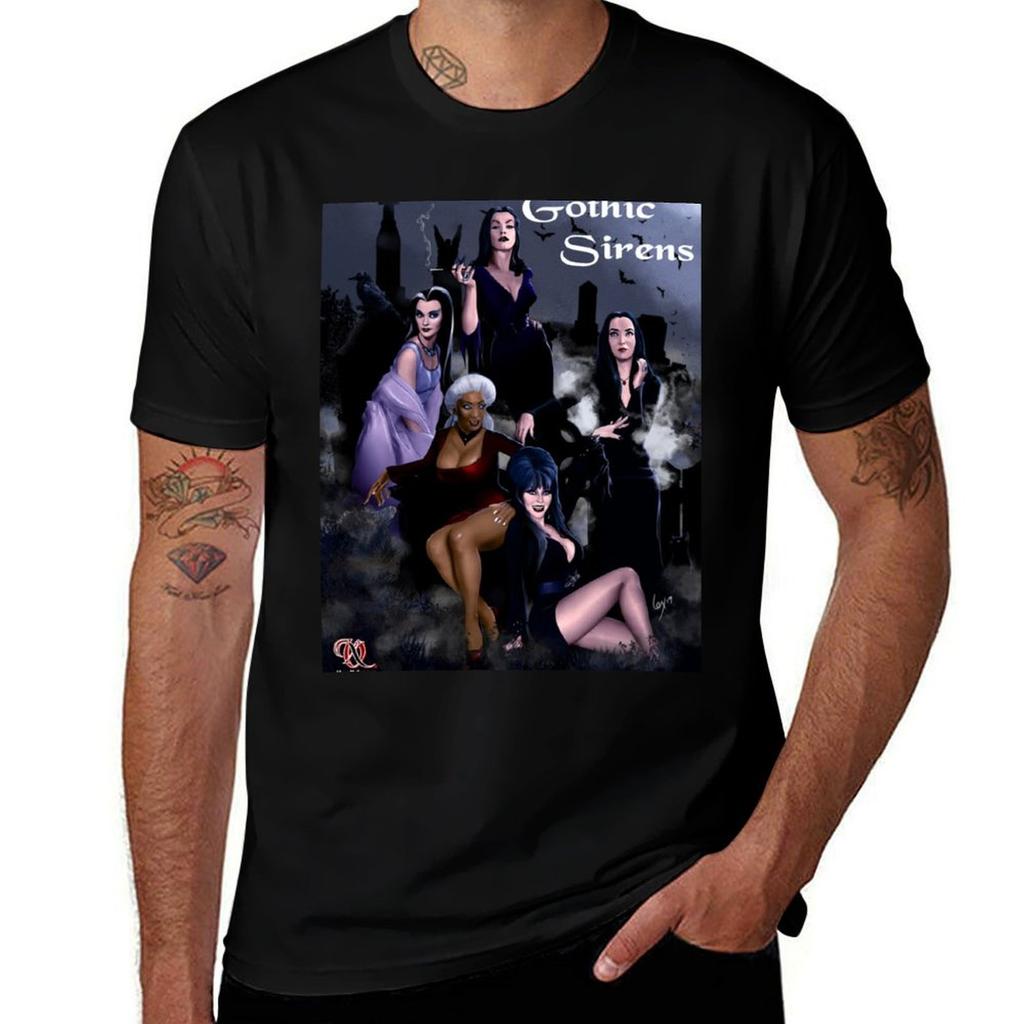 Gothic Sirens Tshirt Trendy Print Short Sleeve Tshirt