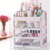 Large White Desktop Organizer Cosmetic Storage Box With Transparent Drawers For Dressing Table, Jewelry, Stationery Storage