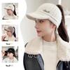 Korean Style Knitted Rabbit Fur Hat: Women's Warm Velvet Duckbill with Ear Protection