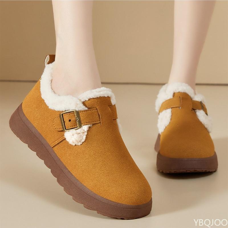 Модная обувь женские хлопковые туфли зима новая мода универсальные хлопковые ботинки на толстой подошве и с утолщенной подкладкой трансграничные сноубутсы на одной педали