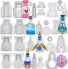 Силиконовая форма для бутылки с крышкой, форма для бутылки-контейнера с пробкой, форма для эпоксидной смолы