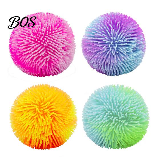 Stress Relief Toy Fuzz Ball Toy, TPR Fuzzy Squeeze Fidget Anxiety Relieving Office Desk for Focus Aid, Hand Relaxation Therapy